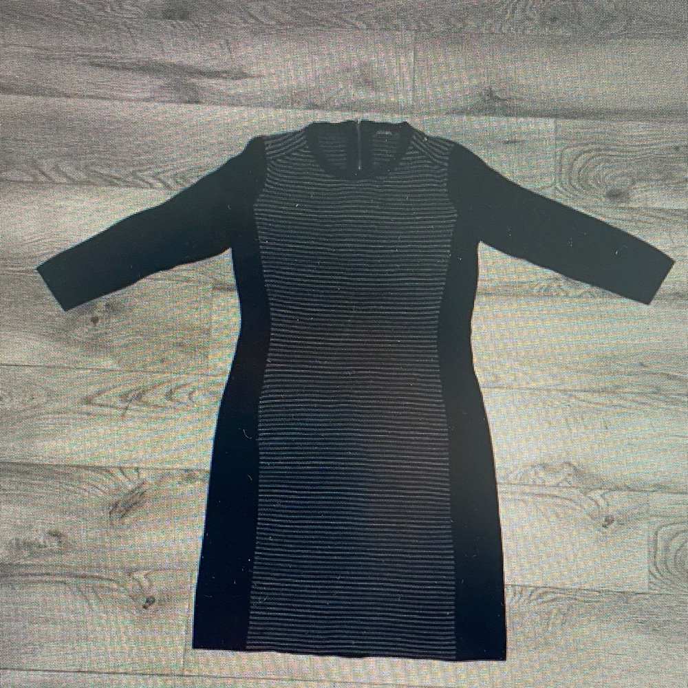 Chic Striped Long Sleeve Dress